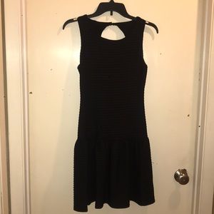 Black drop waist dress